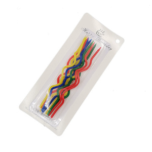 Bougies d'<span class=keywords><strong>anniversaire</strong></span> colorées faites à la main, 10 pièces/1 paquet, pour décoration de gâteau d'<span class=keywords><strong>anniversaire</strong></span> - Product Image 5