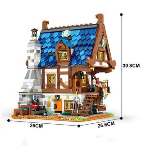 Samtoy 2366PCS यूरोपीय सदी लोहार रचनात्मक पैमाने पर मॉडल निर्माण मॉड्यूलर घर ईंट निर्माण ब्लॉक सामान - Product Image 6