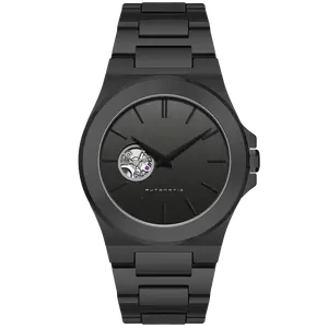 Design di qualità proprio orologio automatico con etichetta privata orologio da polso da uomo in acciaio inossidabile personalizzato di lusso
