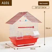 Cage à oiseaux de petite taille Tiger Skin Budgerigar & Munia Pearl Villa, structure en fil métallique, facile à installer, cage d'élevage domestique