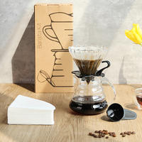 Tenrey 4PCS Portable Outdoor Coffee Gift Kit Set Verser sur un ensemble de cafetière
