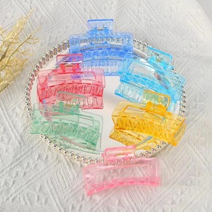 กิ๊บติดผมสีใส 12 ซม. ที่หนีบผมพลาสติกสำหรับผู้หญิง ใช้แบบลำลอง สีผสม - Product Image 4