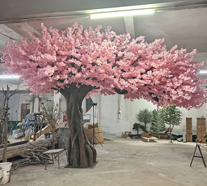 Cây hoa anh đào giả bằng sợi thủy tinh màu hồng, hình vòm lớn, dùng trang trí đám cưới - Product Image 3