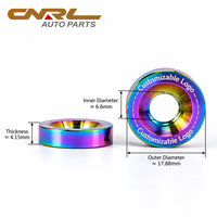 Rondelle conique encastrée RioLi 6063 en aluminium anodisé JDM, avec logo personnalisé, entretoise de modification automobile M6, vente en gros directe usine