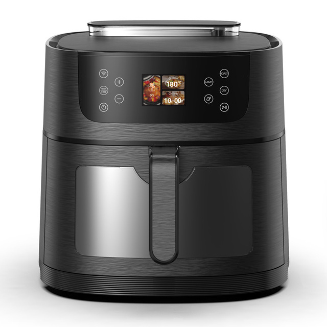 Anbolife 8L Smart AI Electric Air Fryer TFT Display Digital Control Oil-Free Slim Design Detachable Basket Non-Stick