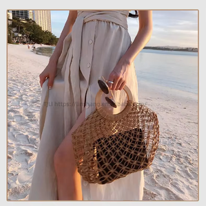 New Trending Luxury Women's <b>Handbags</b> Brand Designer Straw Messenger Bags Fashion Open Bucket Shape <b>Chain</b> Strap Tanjing - Product Image 6