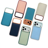 Coque de téléphone A9 Series à trois couleurs contrastées pour iPhone 17 18 Pro Max, étui vierge personnalisable avec patch en cuir et tissu imprimé