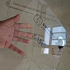 علامة منزل أكريليك شفافة حديثة لوحة باب رقم باب المنزل لوحة لوحة فارغة علامة زجاج أكريليك - Product Image 2