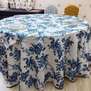 New Fashion <strong>Yellow</strong> 120 Round Digital Print 100% Polyester Resistant <strong>Table</strong> <strong>Cloth</strong> for Hotel Home - Product Image 1