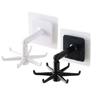 Kitchen Bathroom Organizer Storage Rack with 360 Degree Rotatable <b>Hooks</b> Multi-Purpose <b>Hooks</b> for Spoon Hanger Gadgets Storage - Product Image 5