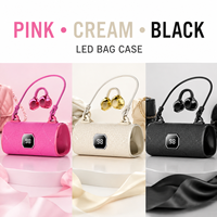 Écouteurs intra-auriculaires X22 OWS à conduction osseuse 6.0 ENC avec affichage numérique, anti-choc, ajustement auriculaire asiatique, étui LED rose