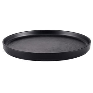 <strong>Black</strong> Round Melamine Steak <strong>Plate</strong>, Sushi &amp; BBQ Serving Tray, Ceramic-Look Western Dinner <strong>Plate</strong> for Restaurant Use - Product Image 3