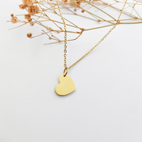 Collier Coeur Fashion Jewelry Pendentifs Charms Jewelry Collier Coeur Plaqué Or Acier Inoxydable