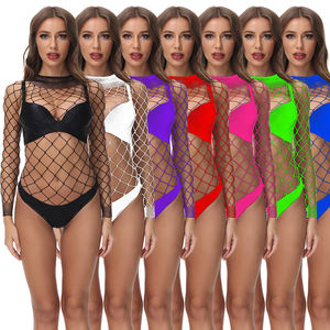 Populaire filles matures Sexy maille pure Lingerie hauts 2024 découpe dentelle Transparent body <span class=keywords><strong>Bikini</strong></span> Sexy nuisette - Product Image 4