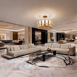 आधुनिक इतालवी लक्जरी नबुक कपड़े सोफे लक्जरी लिविंग रूम फर्नीचर फर्नीचर लिविंग रूम एल आकार सेशनल सोफा सेट फर्नीचर लिविंग रूम - Product Image 2