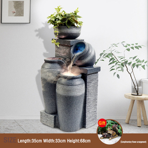 <span class=keywords><strong>Fontaine</strong></span> <span class=keywords><strong>d</strong></span>'eau <span class=keywords><strong>d</strong></span>écorative pour l'<span class=keywords><strong>intérieur</strong></span> et l'extérieur, cascade créative en résine illuminée avec lumière LED, bassin à poissons - Product Image 6