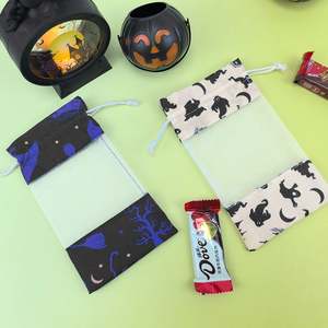 Bolsa de Organza de Algodón Personalizada para Halloween, con Cordón, para Empacar Dulces, Bolsa Personalizada para Todos Tus Dulces - Product Image 2