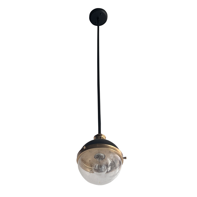 12" Medium Pendant Light with Clear Seedy Glass Shade American Style Crystal Chandelier Home Restaurant Nordic Design Bulb