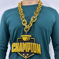 LOGO brillant personnalisé Collier en plastique argenté Chaîne MVP en mousse 3D pour célébrer les récompenses de l'équipe de championnat de baseball
