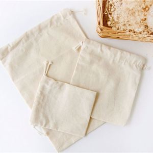 <b>Reusable</b> Cotton Canvas Drawstring Bag Custom Small Drawstring <b>Pouch</b> Bags - Product Image 5