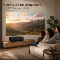 Projecteur de cinéma laser 4K UHD 6000 CVIA avec grande puce, écran de 300 pouces pour home cinéma et salon