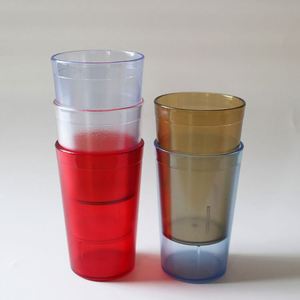 Gobelet en plastique transparent PP/PS givré personnalisable avec logo, 12 oz, pour restaurant et maison, pour jus et boissons - Product Image 1