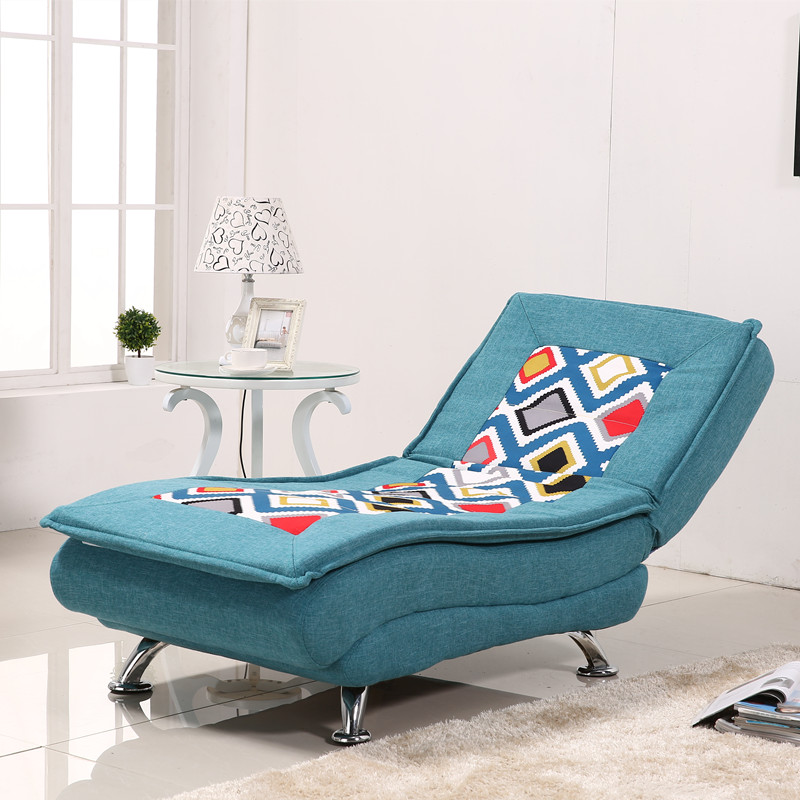 Cotton linen lake blue pattern-manual model-complimentary pillow