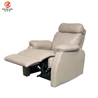 Fauteuil inclinable de luxe individuel en cuir, fauteuil inclinable électrique à bascule en cuir