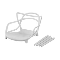 Chaise en plastique de nouvelle conception, plusieurs couleurs, chaise noire démontable, chaise à oreilles de chat, mobilier d'extérieur durable