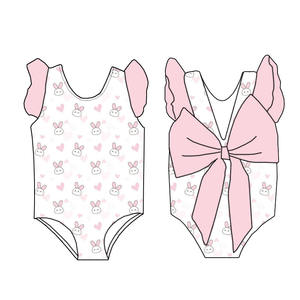 <span class=keywords><strong>Costume</strong></span> <span class=keywords><strong>da</strong></span> bagno intero personalizzato con lacci per bambine, collezione Estate 2026 - Abbigliamento boutique per bambini per spiaggia e piscina - Product Image 3