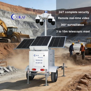 OK-PR07 Okaf <span class=keywords><strong>Sistema</strong></span> di Sorveglianza Mobile con Telecamera di Sicurezza 4G WIFI Autoalimentata su Rimorchio <span class=keywords><strong>Solare</strong></span> - Product Image 1