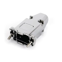 Coque arrière blindée EMI en métal D-Sub 9 broches avec vis 4-40 UNC pour assemblage de câble DB9