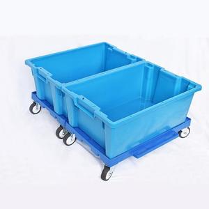 Turtle Car <b>Plastic</b> Storage <b>Trolley</b> 615x410mm Single Sided With Wheels For Warehouse Logistics - Product Image 2