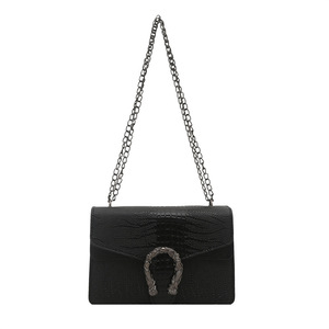 Simple Geometric Chain <b>Small</b> Square PU Women Single Strap Crossbody Bag Fashion Daily Shoulder <b>Handbag</b> - Product Image 6