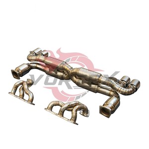 Sistema de escape Vortex Titanium Valvetronic compatible con Porsche 911 991.1 991.2 Turbo S 3.8T, silenciador de alto rendimiento para carreras con kit de tubos de escape. - Product Image 4