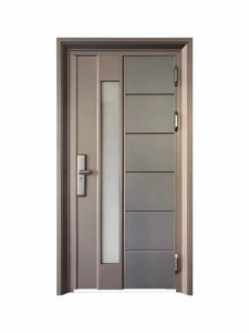 Portes <span class=keywords><strong>de</strong></span> sécurité à double battant en acier inoxydable <span class=keywords><strong>de</strong></span> conception moderne, fabrication directe d'usine <span class=keywords><strong>de</strong></span> Foshan, haute qualité, antivol, pour usage intérieur - Product Image 5