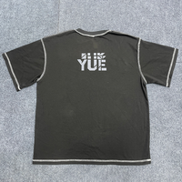 285 g/m² schweres, rundes Rundhals-T-Shirt im Boxy Fit, Streetwear, Oversize, überschnittene Schultern, Baumwolljersey, Baggy Herren-T-Shirt, Grafik-T-Shirt