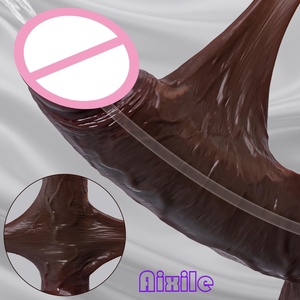 Squirting Realistic Movable Foreskin Dildos Foreskin Ejaculating Toy with Strong Suction Cup Anal Dildo Sex Toys for <strong>Women</strong> Men - Product Image 5