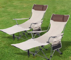 Outdoor folding <b>chair</b> - <b>Moon</b> <b>chair</b>, with extended section and footrest, <b>camping</b> <b>chair</b> with four adjustment settings, - Product Image 5