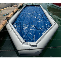 Dock flottant sec gonflable marin personnalisé, installation facile avec coque en PVC, sécurisé pour les bateaux, les yachts et les navires
