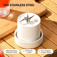 Mini-presse-agrumes électrique USB rechargeable, mixeur portable pour smoothies et boissons, mini-presse-agrumes électrique 26 6 lames pour la maison