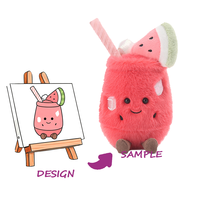 Couette en peluche miniature personnalisée avec fermeture éclair, super douce, garnissage en coton PP, accessoire de fête unisexe