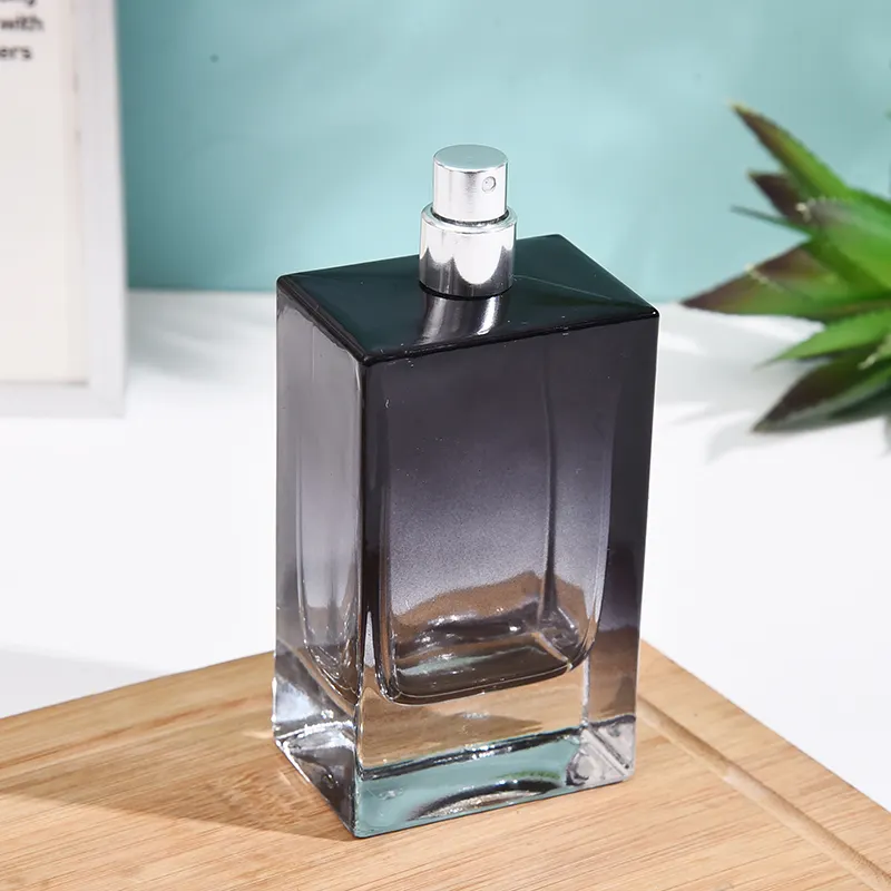 高品位スプレー香水瓶100ml正方形ガラスボトル香水包装工場直販