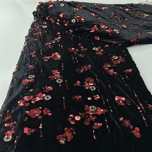 Nuevos Modelos 2025, Vestidos de <span class=keywords><strong>Lentejuelas</strong></span> Dobles Africanas Americanas, Bordados con Cuentas, Base de Malla, Encaje para Novios, 100% Poliéster - Product Image 2