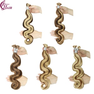 FH 12A Virgin Human Hair Extensions Bulk New Color #P27/30 Highlight <b>Body</b> <b>Wave</b> Braiding Human Hair No Weft for Braiding - Product Image 2