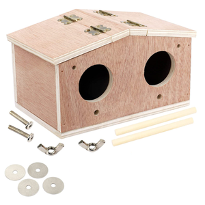 Fabricant Vente en gros de nids d'oiseaux de compagnie cage d'élevage volière maison d'oiseau en bois perruche nichoir Maisons d'oiseaux en bois - Product Image 1