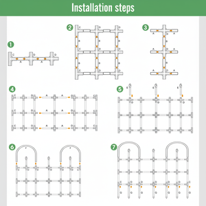 11*90*90 OEM ODM Produits de soins de santé Rose Noir Escalade Cadre Clôture Porte pour Yards & Jardins - Product Image 1