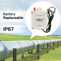 Sonde de température sans fil Lora DS18B20 -45~125 ℃   Transmetteur de surveillance de température à distance industrielle longue portée 5KM