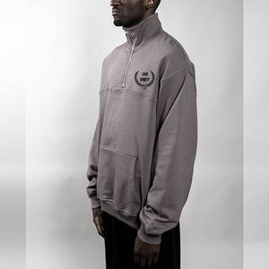 Sweat-shirt à fermeture éclair de haute qualité pour hommes 1/4 avec col haut pour l'impression numérique d'hiver - Product Image 2