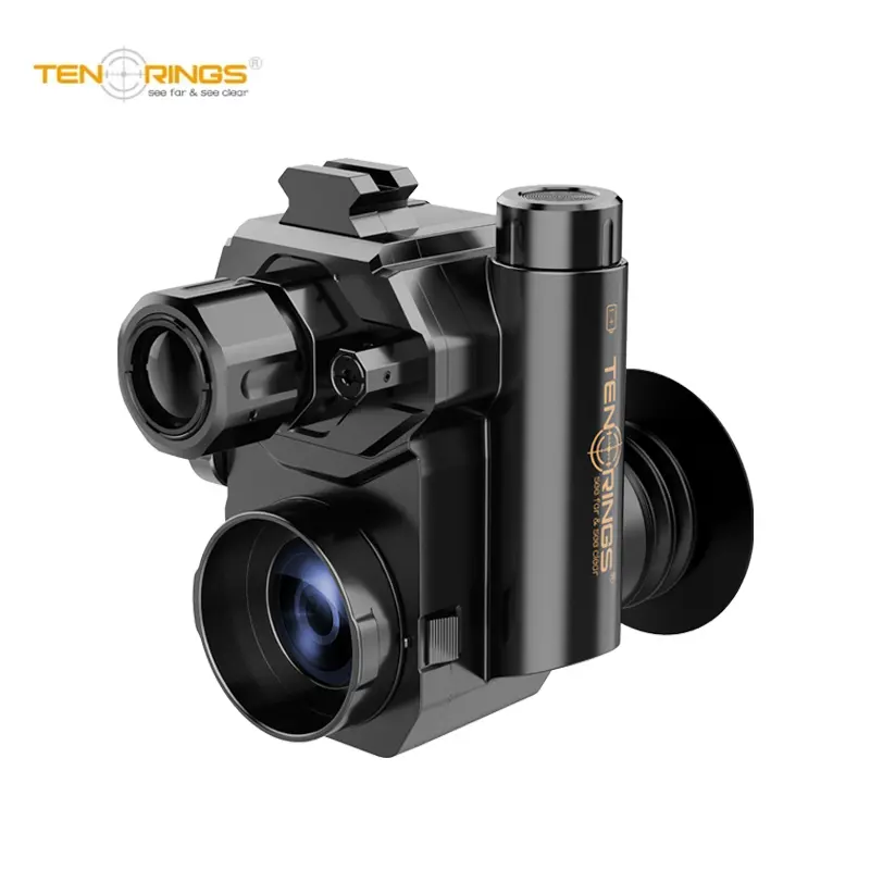 Tenring 2X-5X 1080P, teropong taktis penglihatan malam untuk berburu